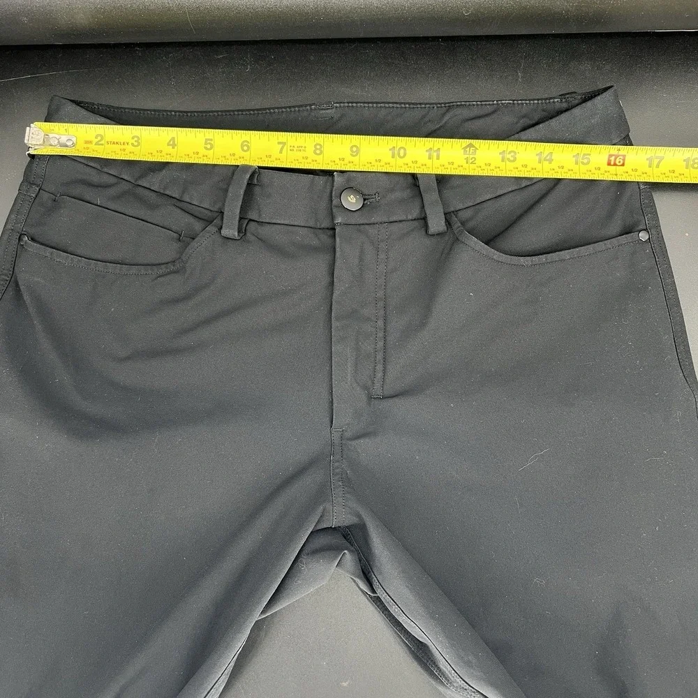 Lululemon ABC Classic Fit Pants‎ Mens 32 X 32 Black Warpstreme Athletic Chino